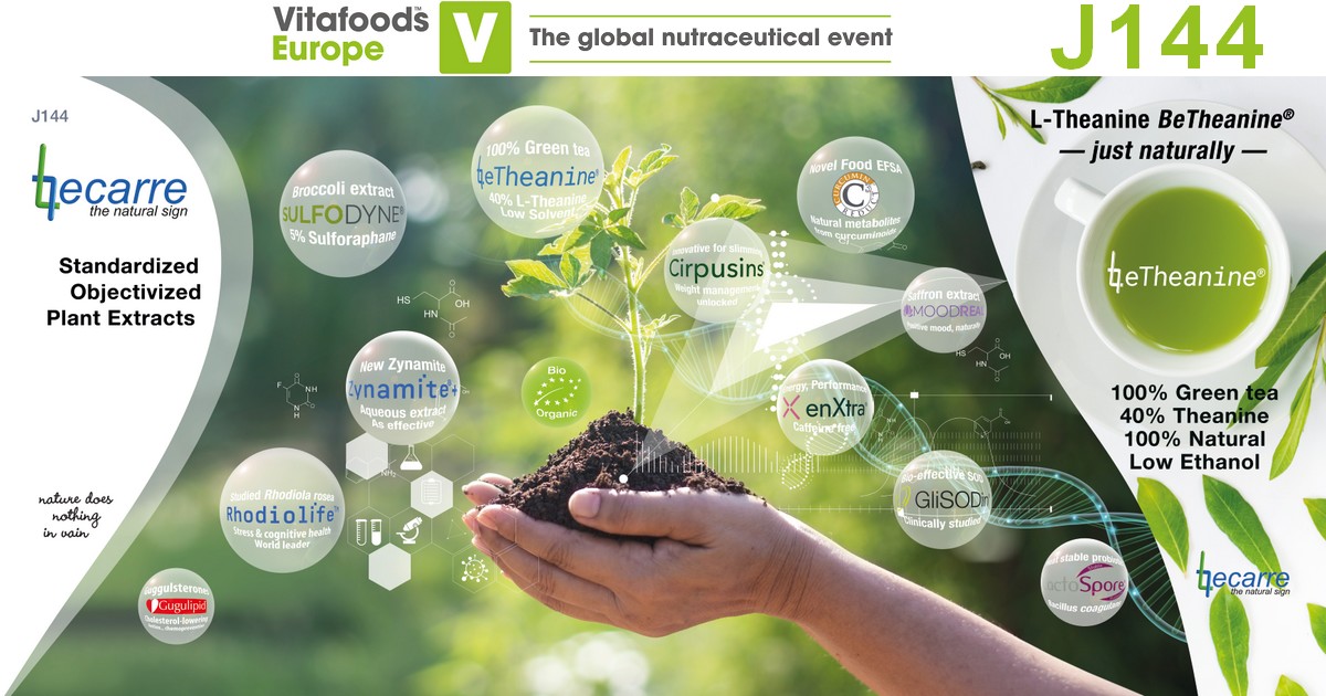 BECARRE Natural invites you to join us at Vitafoods Europe 2022, 10-12 May in Palexpo, Geneva.